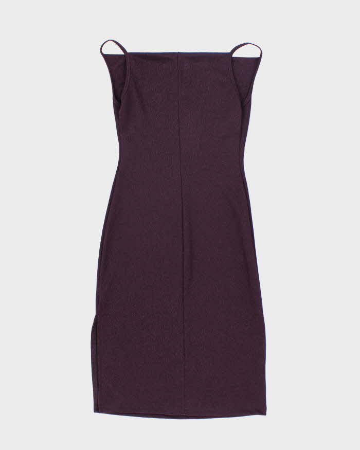 Vintage Y2k 00s Together Purple Cowl Neck Dress - S