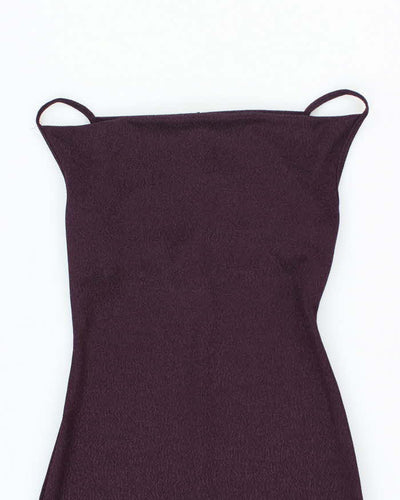 Vintage Y2k 00s Together Purple Cowl Neck Dress - S