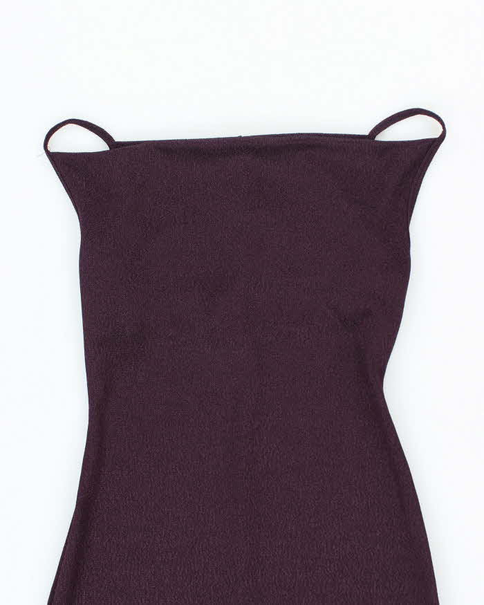 Vintage Y2k 00s Together Purple Cowl Neck Dress - S