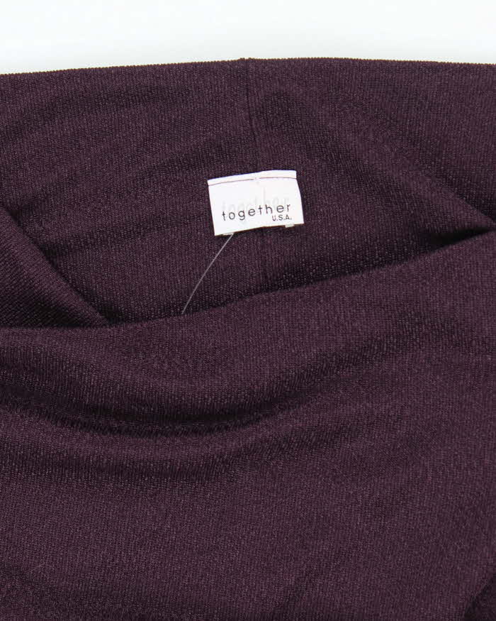 Vintage Y2k 00s Together Purple Cowl Neck Dress - S