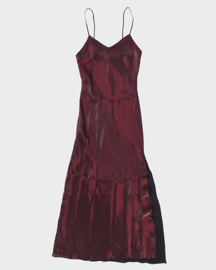 Vintage 90s Rose Iridescent Maxi Dress - S
