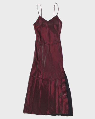 Vintage 90s Rose Iridescent Maxi Dress - S