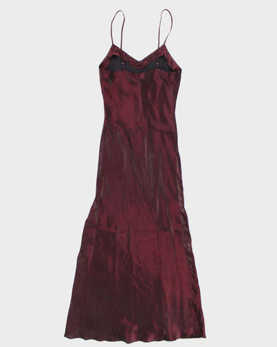 Vintage 90s Rose Iridescent Maxi Dress - S