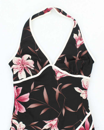 Vintage 90s Ruby Rox Halter Neck Asymmetric Hem Dress - S