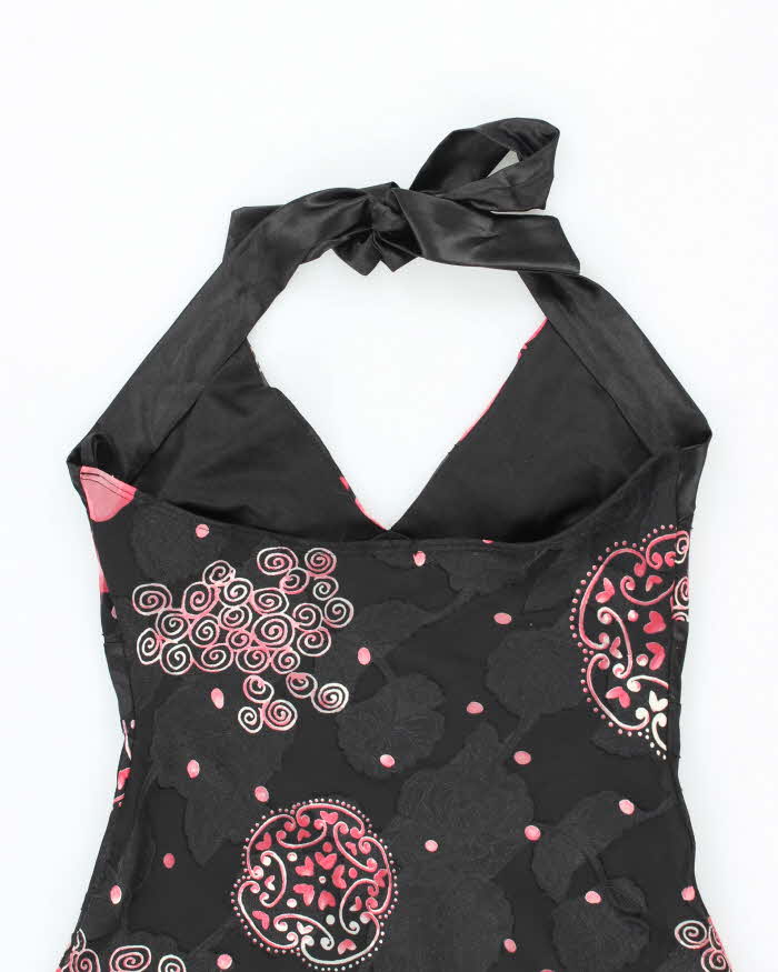 Vintage 90s Jump Floral Halter Dress - S