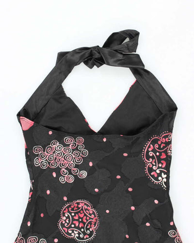 Vintage 90s Jump Floral Halter Dress - S