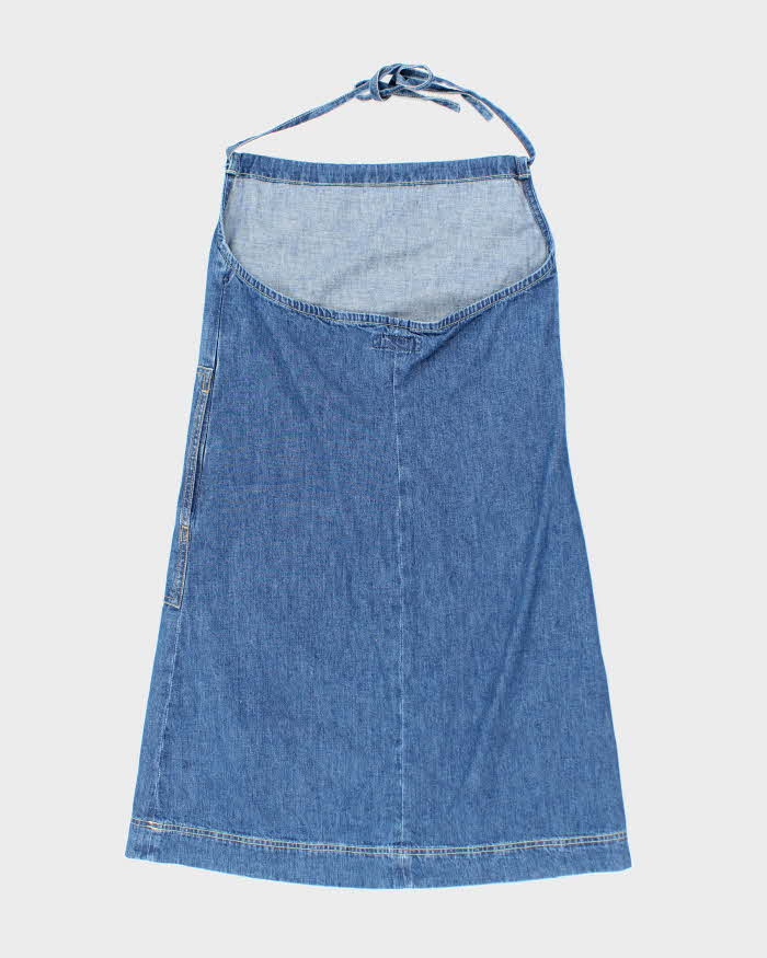 Vintage 90s Diesel Denim Halter Neck Dress - M