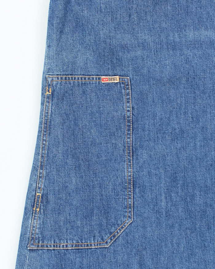Vintage 90s Diesel Denim Halter Neck Dress - M
