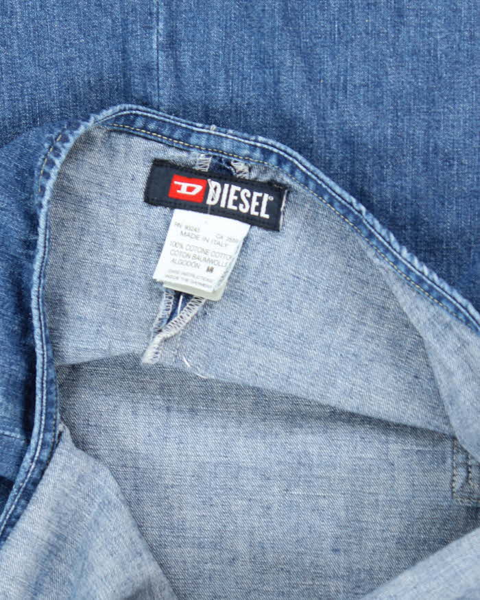 Vintage 90s Diesel Denim Halter Neck Dress - M