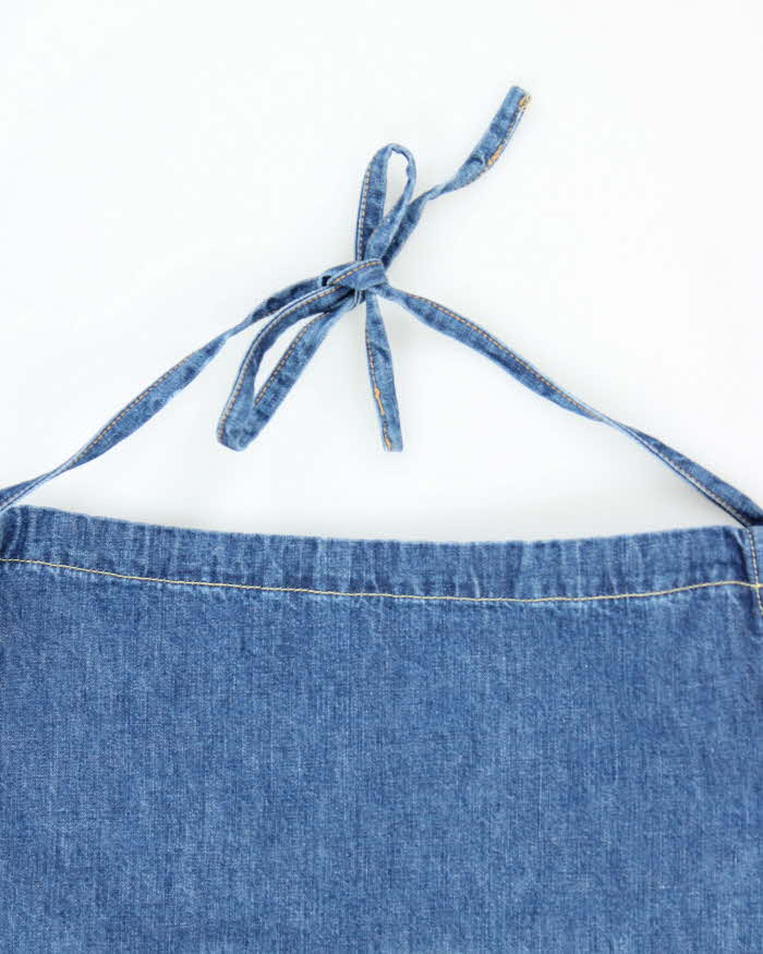 Vintage 90s Diesel Denim Halter Neck Dress - M