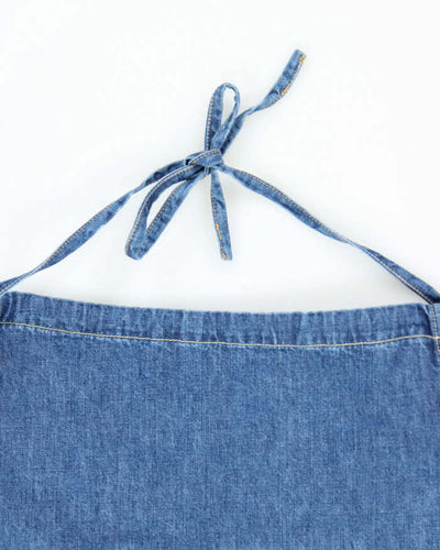 Vintage 90s Diesel Denim Halter Neck Dress - M
