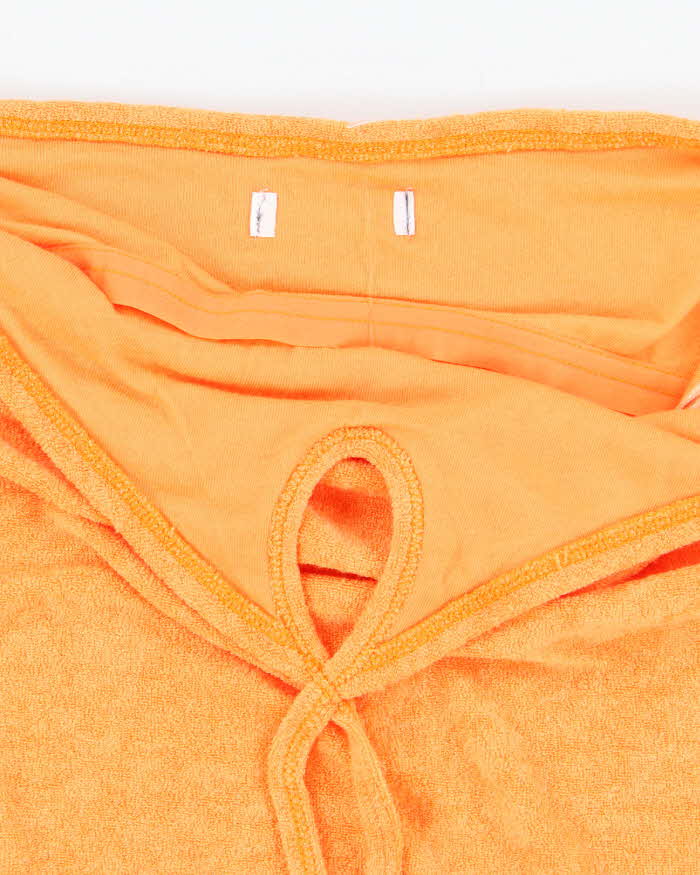 Vintage Y2k 00s Orange Towling Halter Dress - S