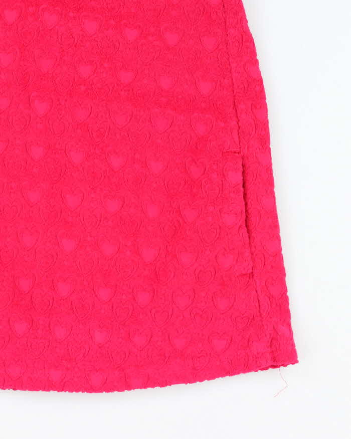 Vintage Y2k 00s Pink Towling Halter Dress - M
