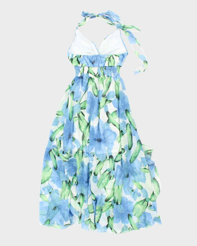 Vintage Y2k 00s Jasmine London Floral Halter Dress - S