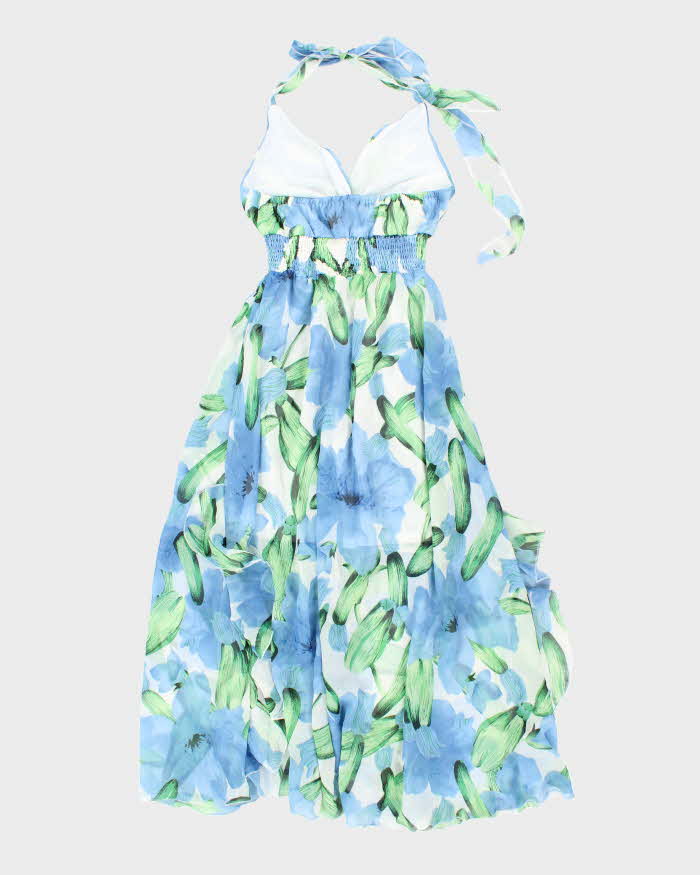 Vintage Y2k 00s Jasmine London Floral Halter Dress - S