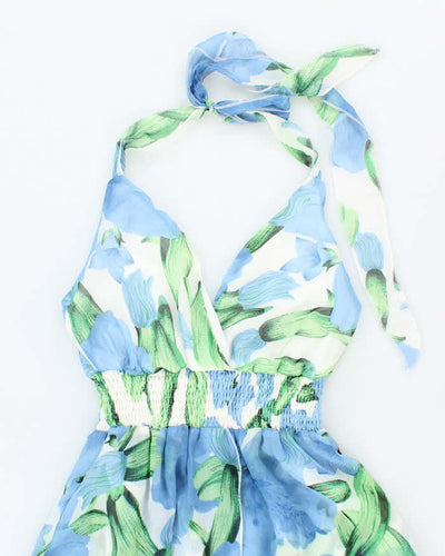 Vintage Y2k 00s Jasmine London Floral Halter Dress - S