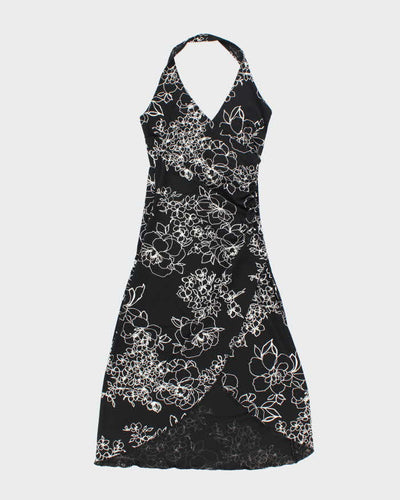 Vintage Y2k 00s Le Chateau Floral Halter Dress - XS