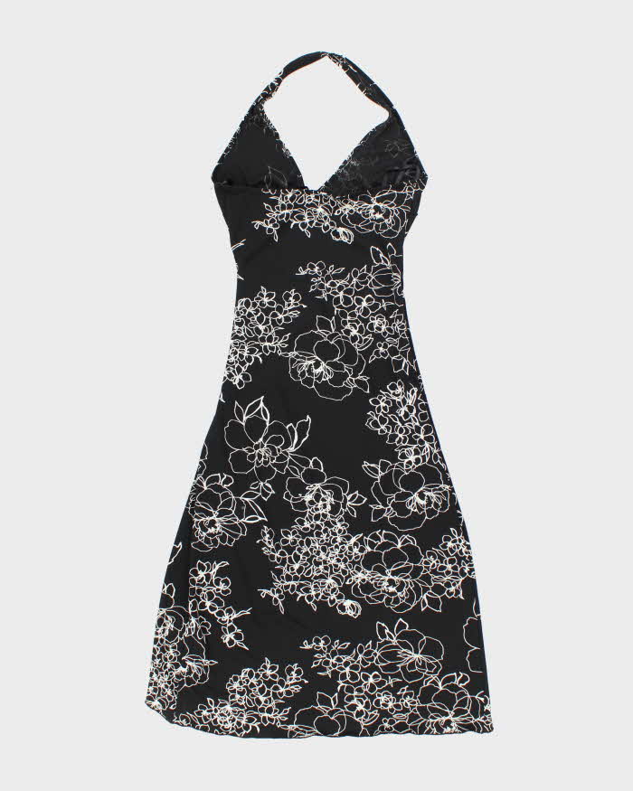Vintage Y2k 00s Le Chateau Floral Halter Dress - XS
