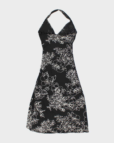 Vintage Y2k 00s Le Chateau Floral Halter Dress - XS