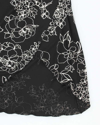 Vintage Y2k 00s Le Chateau Floral Halter Dress - XS