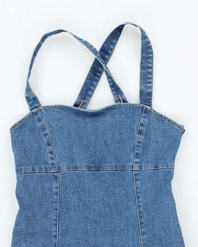 Vintage Y2k 00s Denim Mini Dress - XS