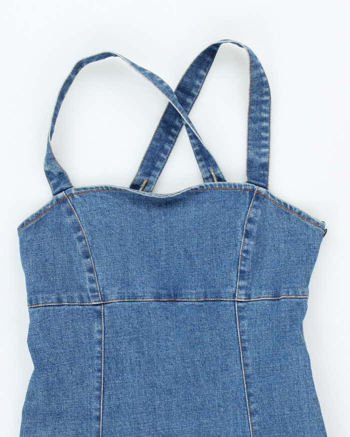 Vintage Y2k 00s Denim Mini Dress - XS