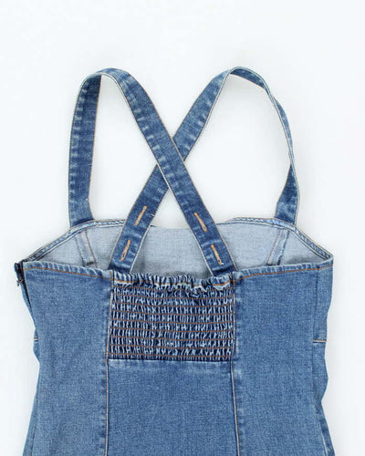 Vintage Y2k 00s Denim Mini Dress - XS