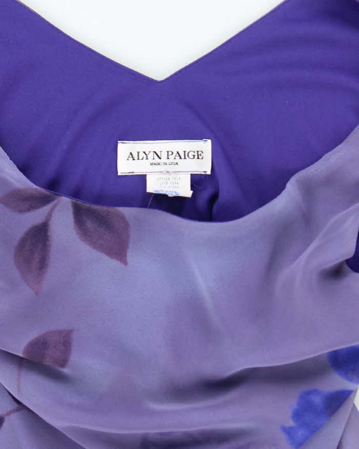 Vintage 90s Alyn Paige Floral Dress - XS