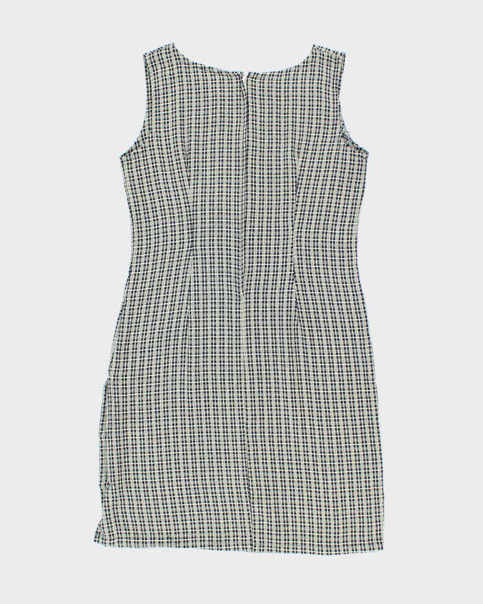 Vintage 90s Trends Checked Midi Dress - M