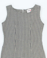 Vintage 90s Trends Checked Midi Dress - M