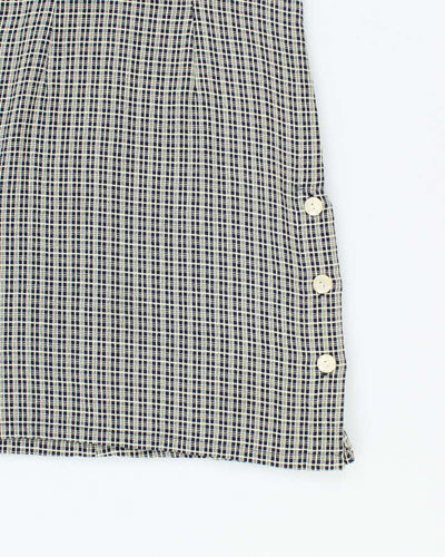 Vintage 90s Trends Checked Midi Dress - M