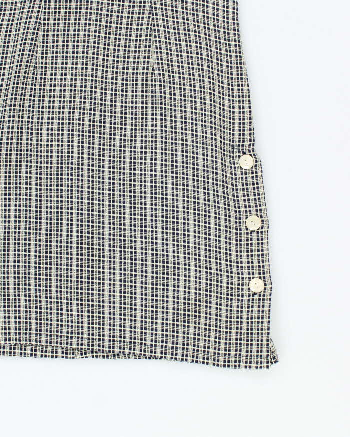 Vintage 90s Trends Checked Midi Dress - M
