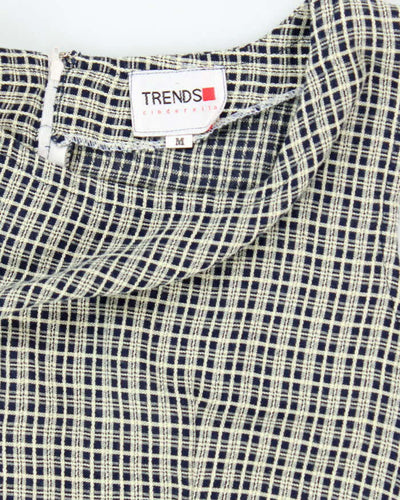 Vintage 90s Trends Checked Midi Dress - M