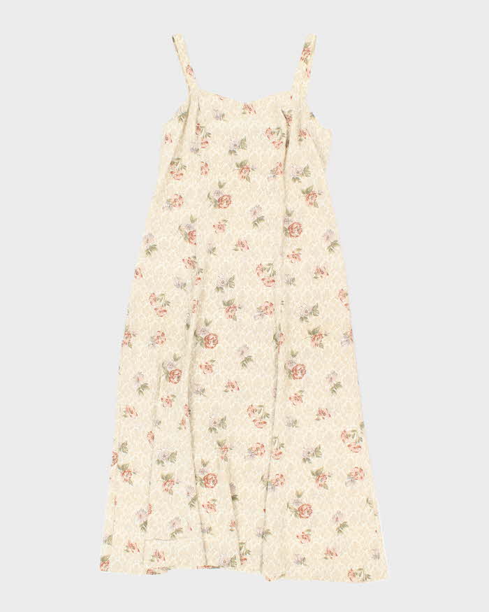 Vintage 90s Margareta Floral Maxi Dress - S
