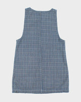 Vintage 90s Dixie Blues Zip-Up Checked Denim Dress - M