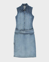Vintage Y2k 00s Anne . X Zip-Up Denim Dress - S