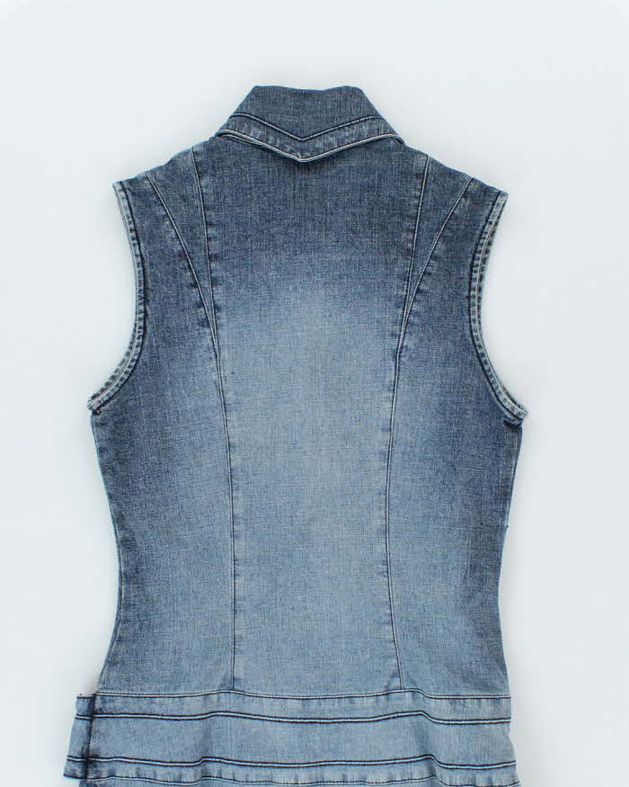 Vintage Y2k 00s Anne . X Zip-Up Denim Dress - S