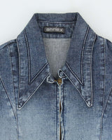 Vintage Y2k 00s Anne . X Zip-Up Denim Dress - S