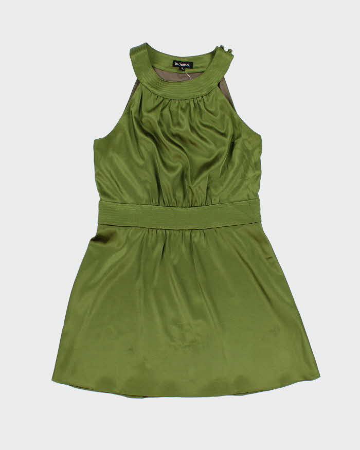 Vintage Y2k 00s Le Chateau Satin Dress - S