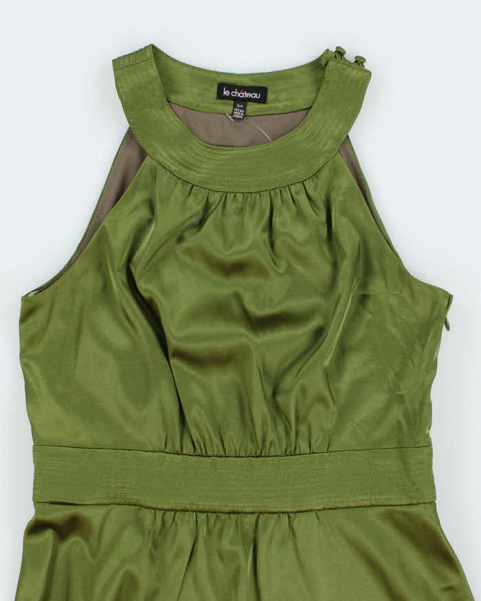 Vintage Y2k 00s Le Chateau Satin Dress - S
