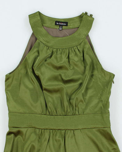 Vintage Y2k 00s Le Chateau Satin Dress - S
