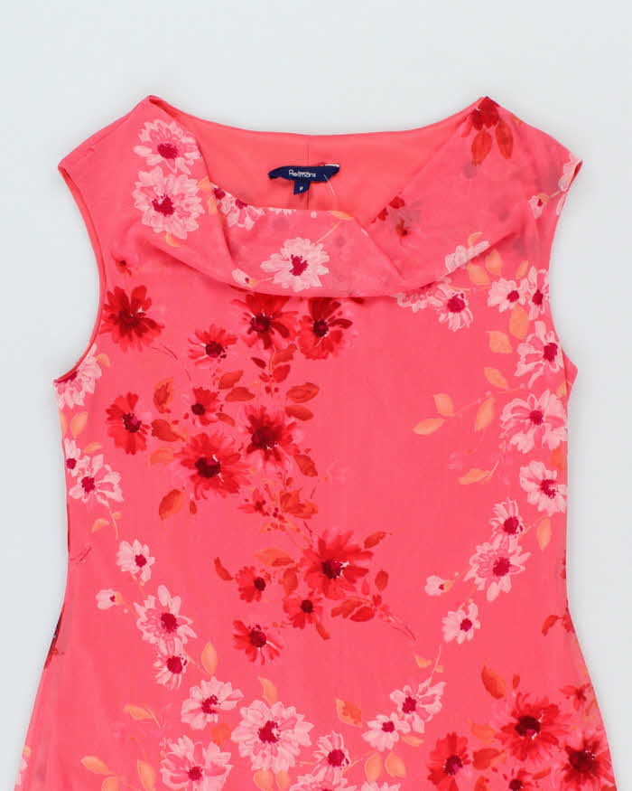 Vintage 90s Reitmans Floral Cowl Neck Dress - M