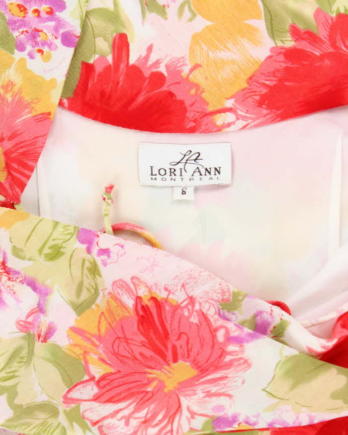 Vintage 90s Lori Ann Cowl Neck Dress - S