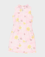 Vintage 90s .B.W.D.F. Pink Floral Dress - S