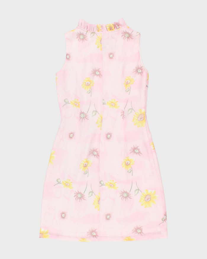 Vintage 90s .B.W.D.F. Pink Floral Dress - S