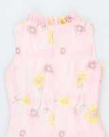 Vintage 90s .B.W.D.F. Pink Floral Dress - S