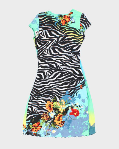 Vintage Y2k 00s Joseph Ribkoff Pattern Dress - L