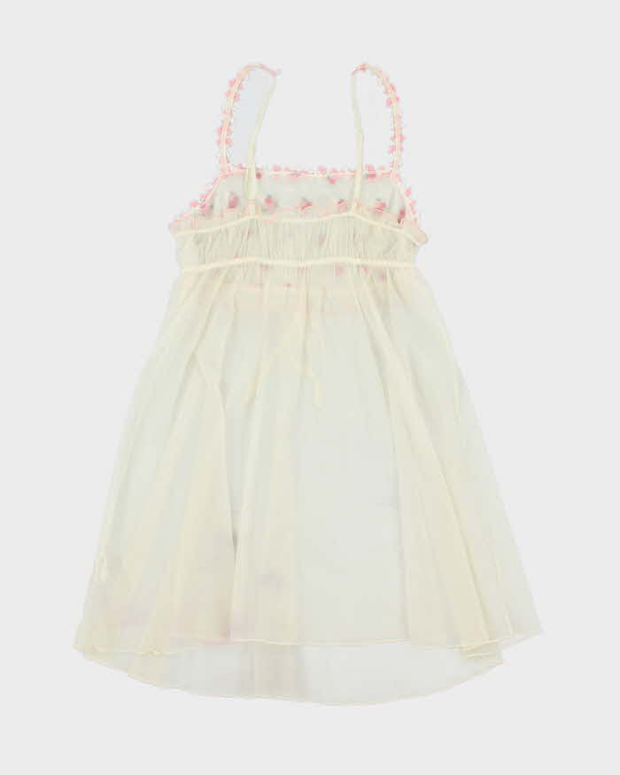 Vintage 90s Mesh Sip Mini Dress - XS