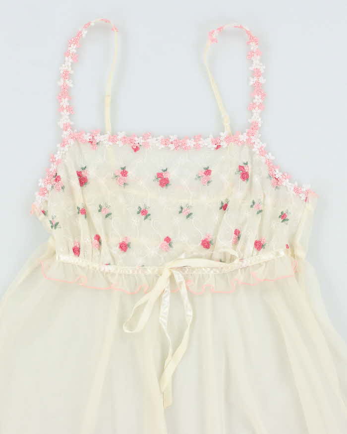 Vintage 90s Mesh Sip Mini Dress - XS