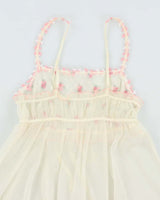 Vintage 90s Mesh Sip Mini Dress - XS